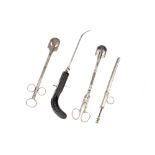 Surgical Instruments, A Pharyngotome and Three Tonsil Guillotines,