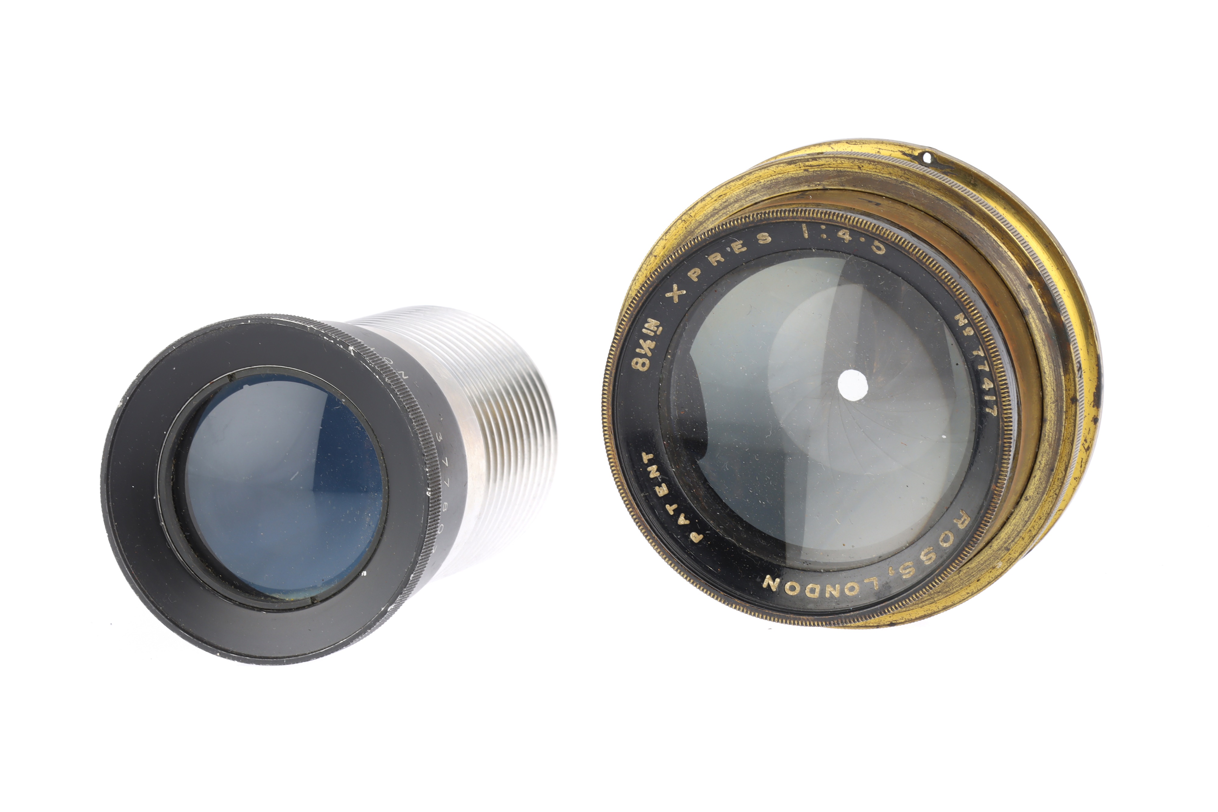 A Ross London Xpres f/4.5 8 1/2in Brass Lens