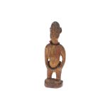 An African Tribal Venavi Female Figure with Beads to Waist & Neck,