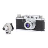 A Leitz Wetzlar Leica IIf Red Dial Rangefinder Camera