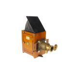 Brass & Mahogany Magic Lantern By Hughes,