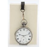 A WWI Period Gentleman's Silver Fob Watch,