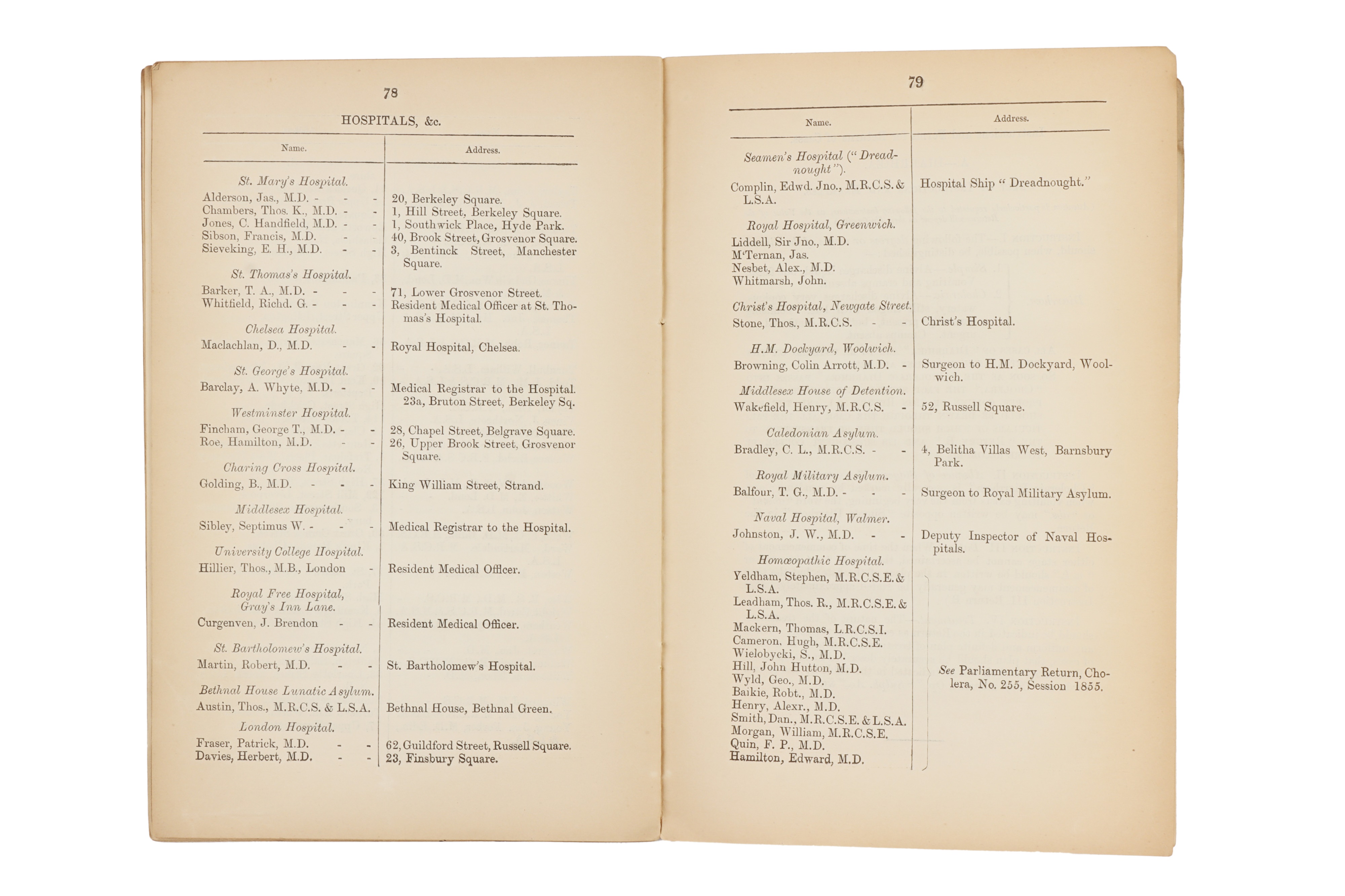 Medicine - Report, The Cholera Epidemic of 1854, - Image 11 of 11