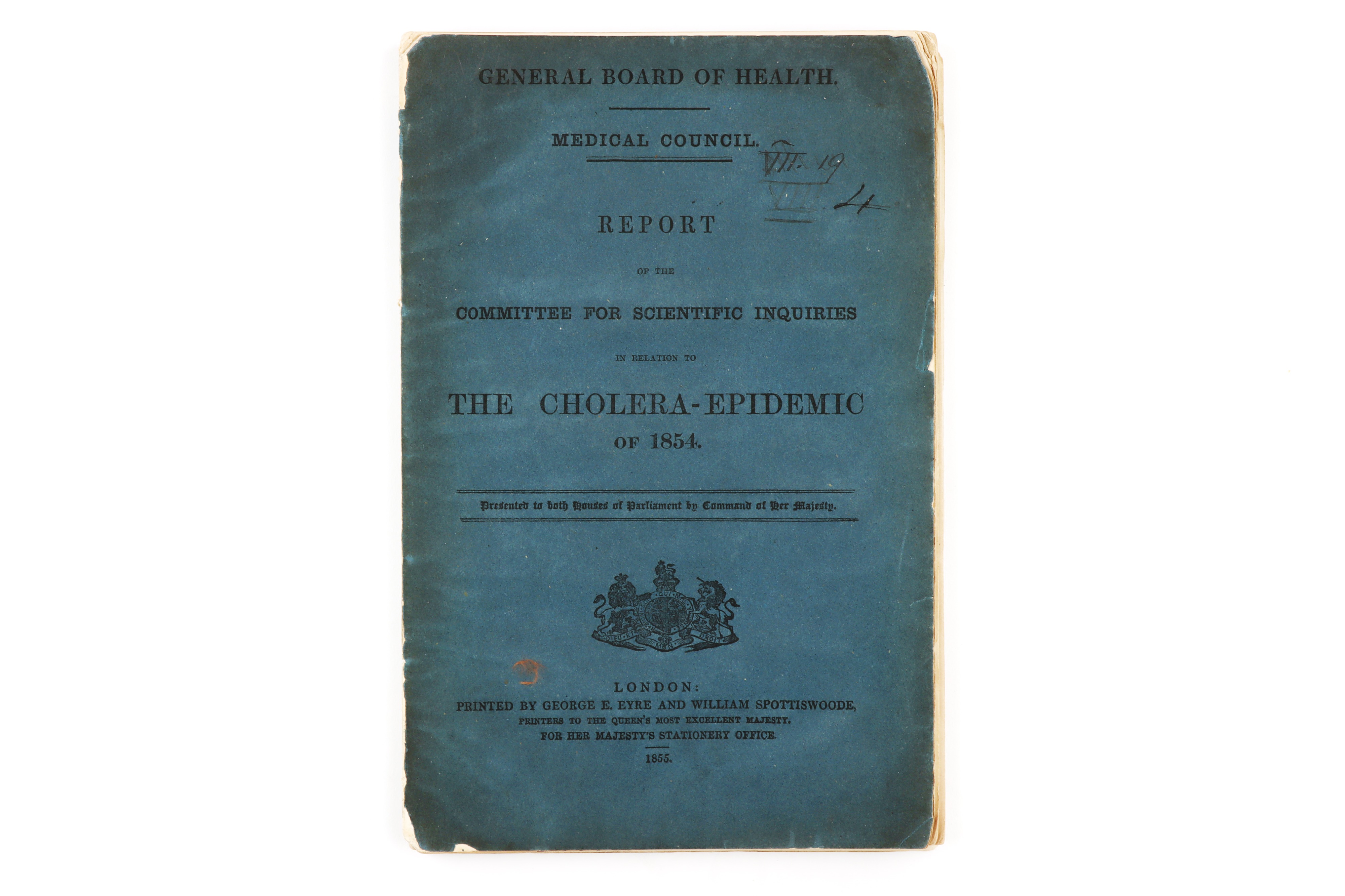 Medicine - Report, The Cholera Epidemic of 1854,