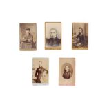Five Carte de Visite Portrait Cards,