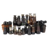 A Large Collection of Antique French Binoculars,