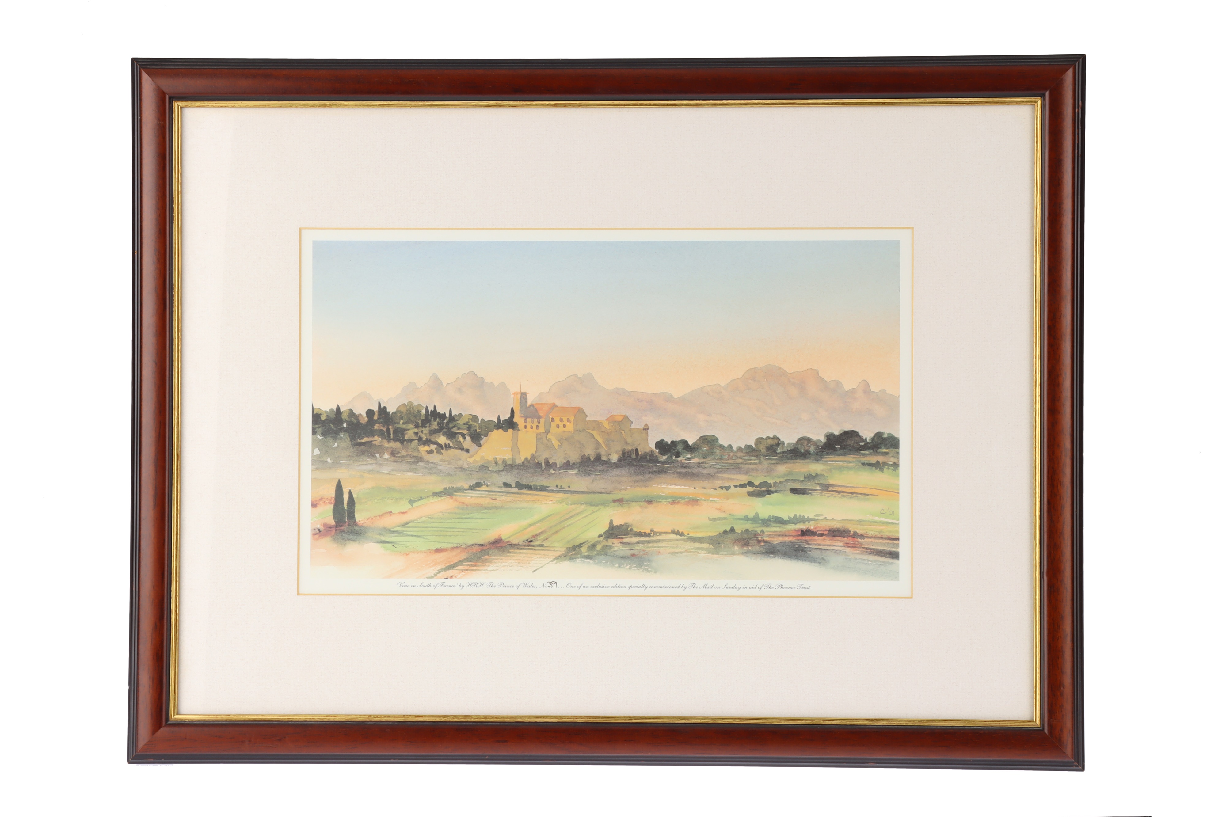 HRH PRINCE OF WALES. View in South of France Limited Print,