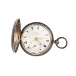 A Full Hunter Pocket Silver Pocket Watch by Barraud,