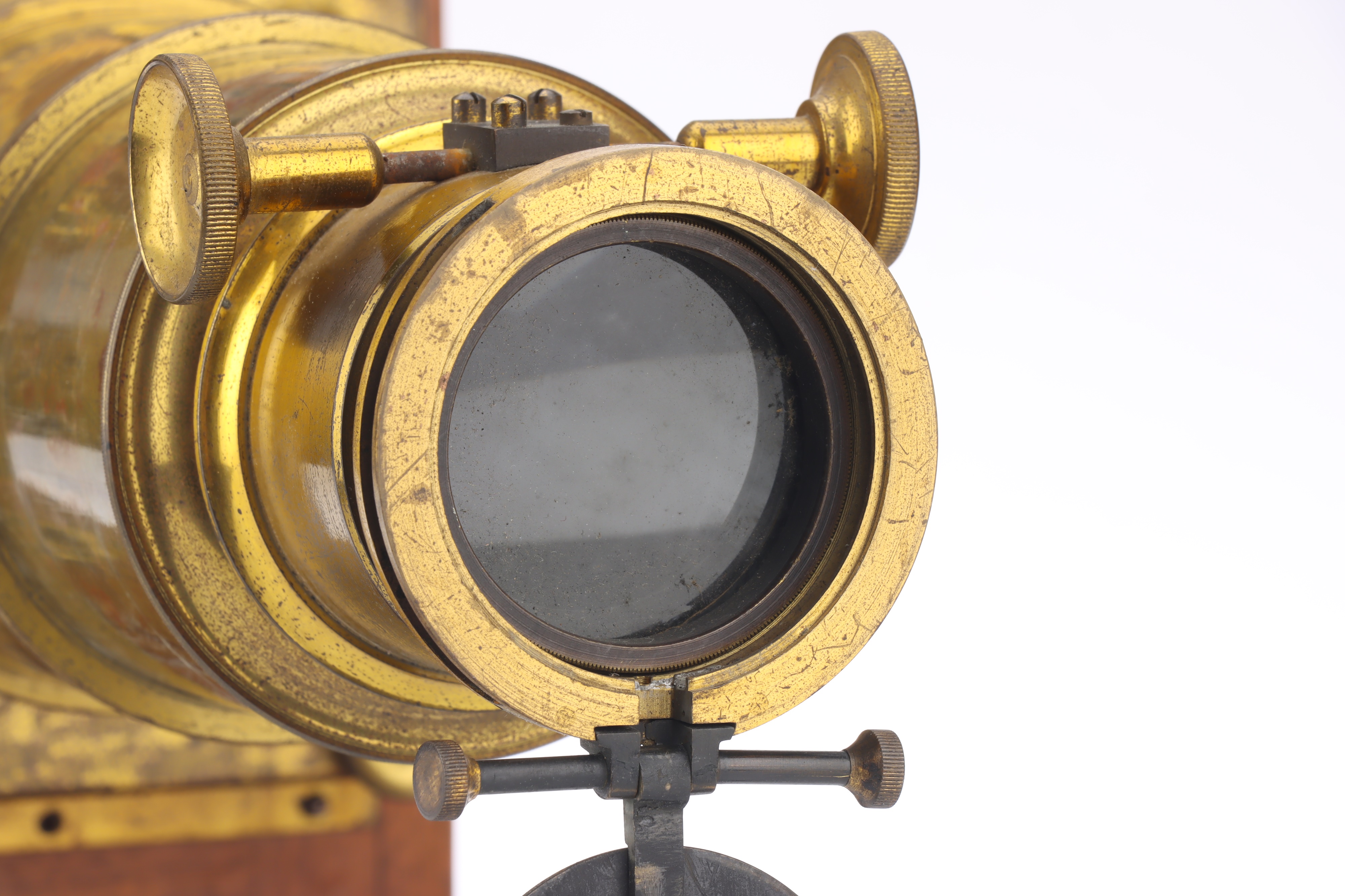 Brass & Mahogany Magic Lantern, - Image 2 of 4