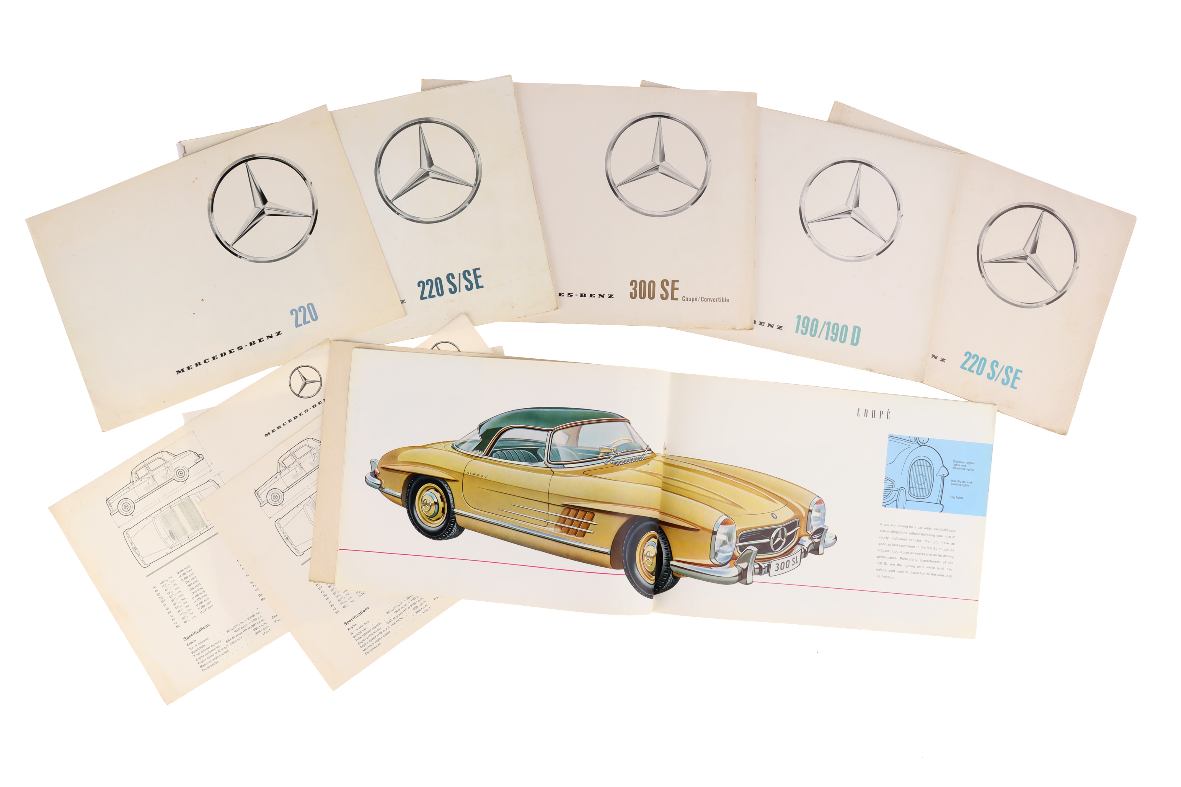 A Selection of Mercedes Car Brochures,