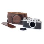 A Leitz Wetzlar Leica IIIf Black Dial Rangefinder Body