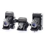 Three Medium Format Rangefinder Folding Cameras