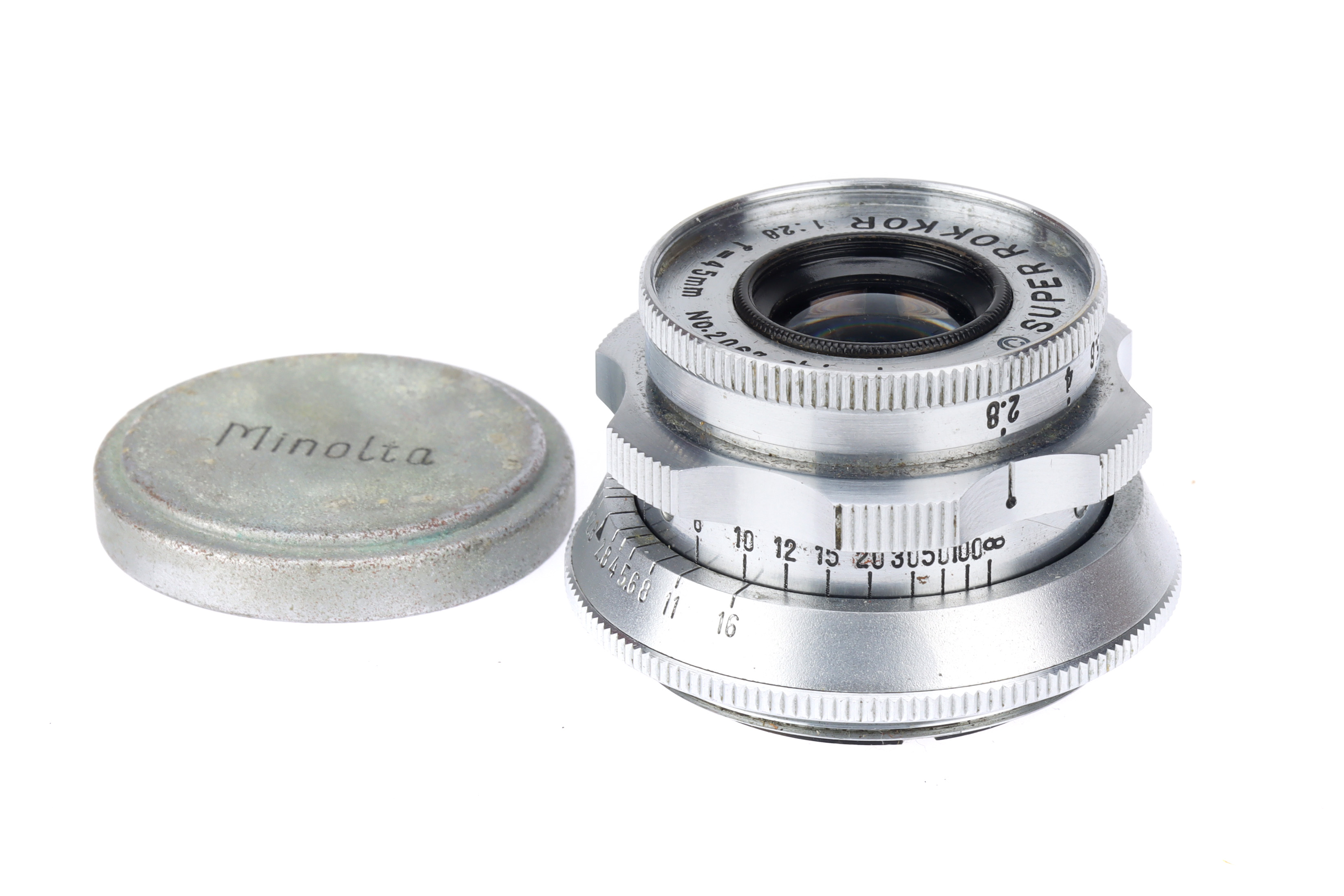 A Chiyoko "Minolta" Super Rokkor f/2.8 45mm Lens,