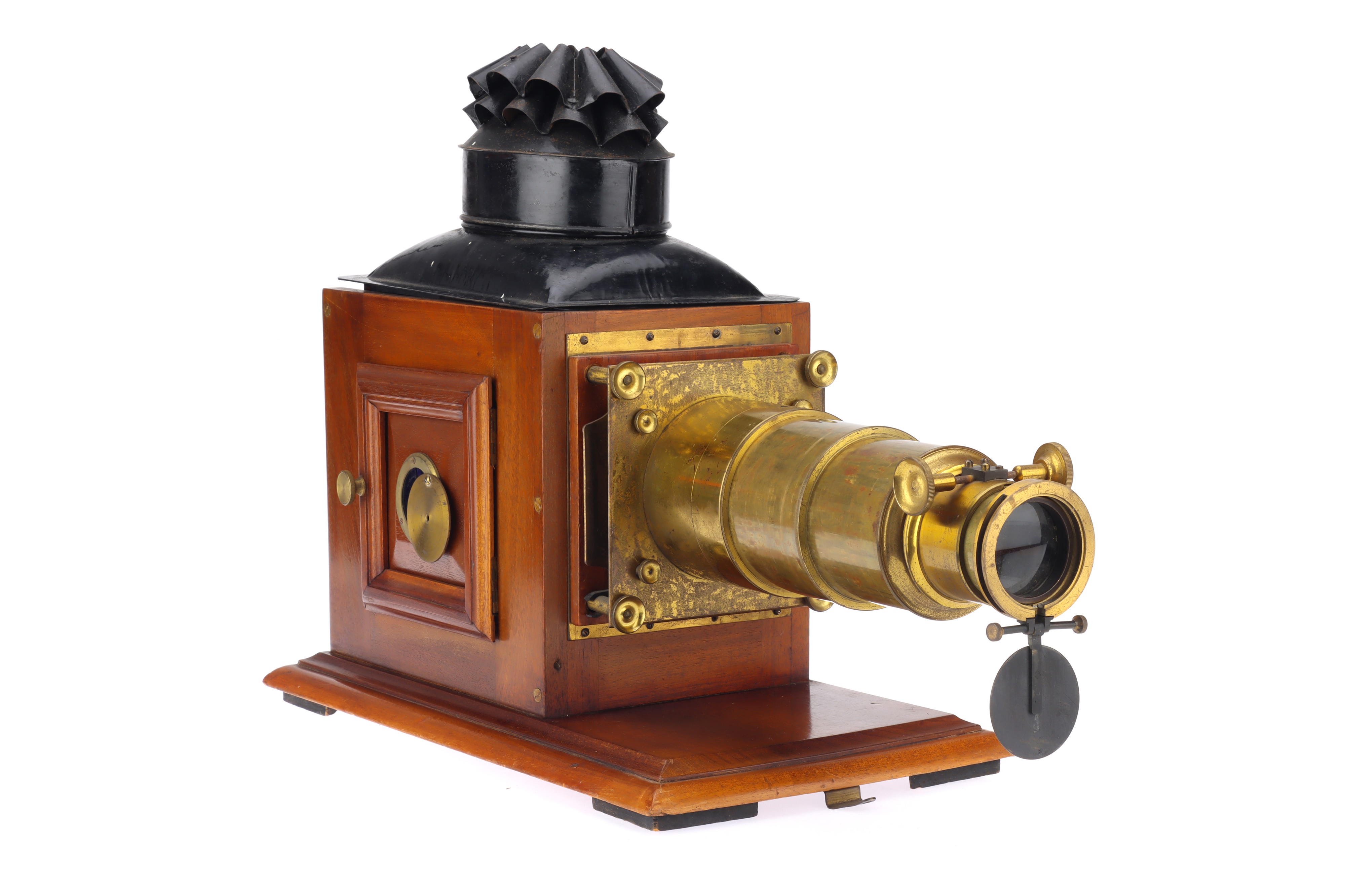 Brass & Mahogany Magic Lantern,