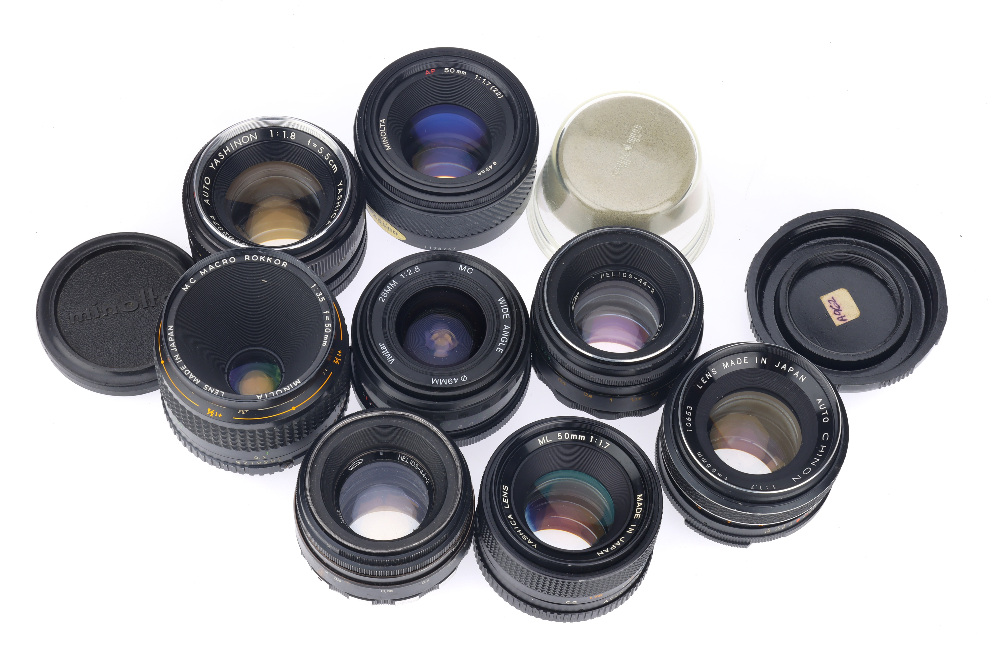 A Mixed Selection of Camera Prime Lenses,