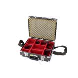 A Black Flight Case Customised for Leica Cameras,