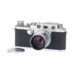 A Leitz Wetzlar Leica IIIf Black Dial Rangefinder 35mm Camera