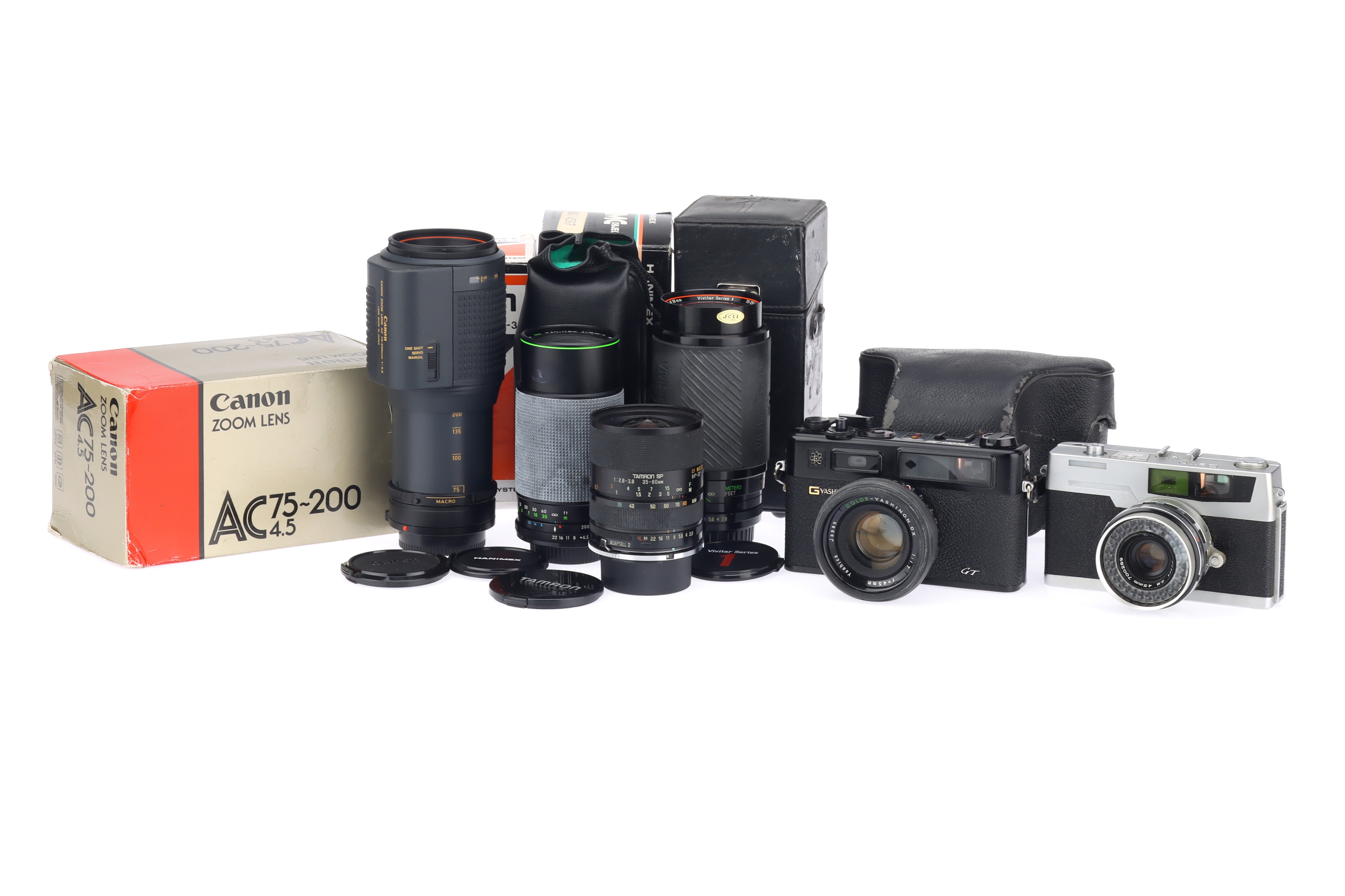 A Mixed Selection of Cameras & Lenses,