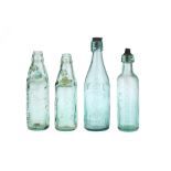 Four Glass Advertising Bottles,