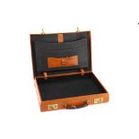 Vintage Tan Leather Brief Case,