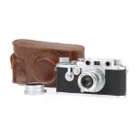 A Leica IIIf Delay Red Dial Rangefinder 35mm Film Camera