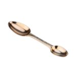 A Silver Gilt Double Ended Medicine Spoon,