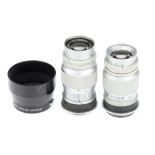 Two Leitz Wetzlar Elmar f/4 9cm Lenses