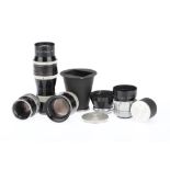 Four Cine C Mount Camera Lenses,