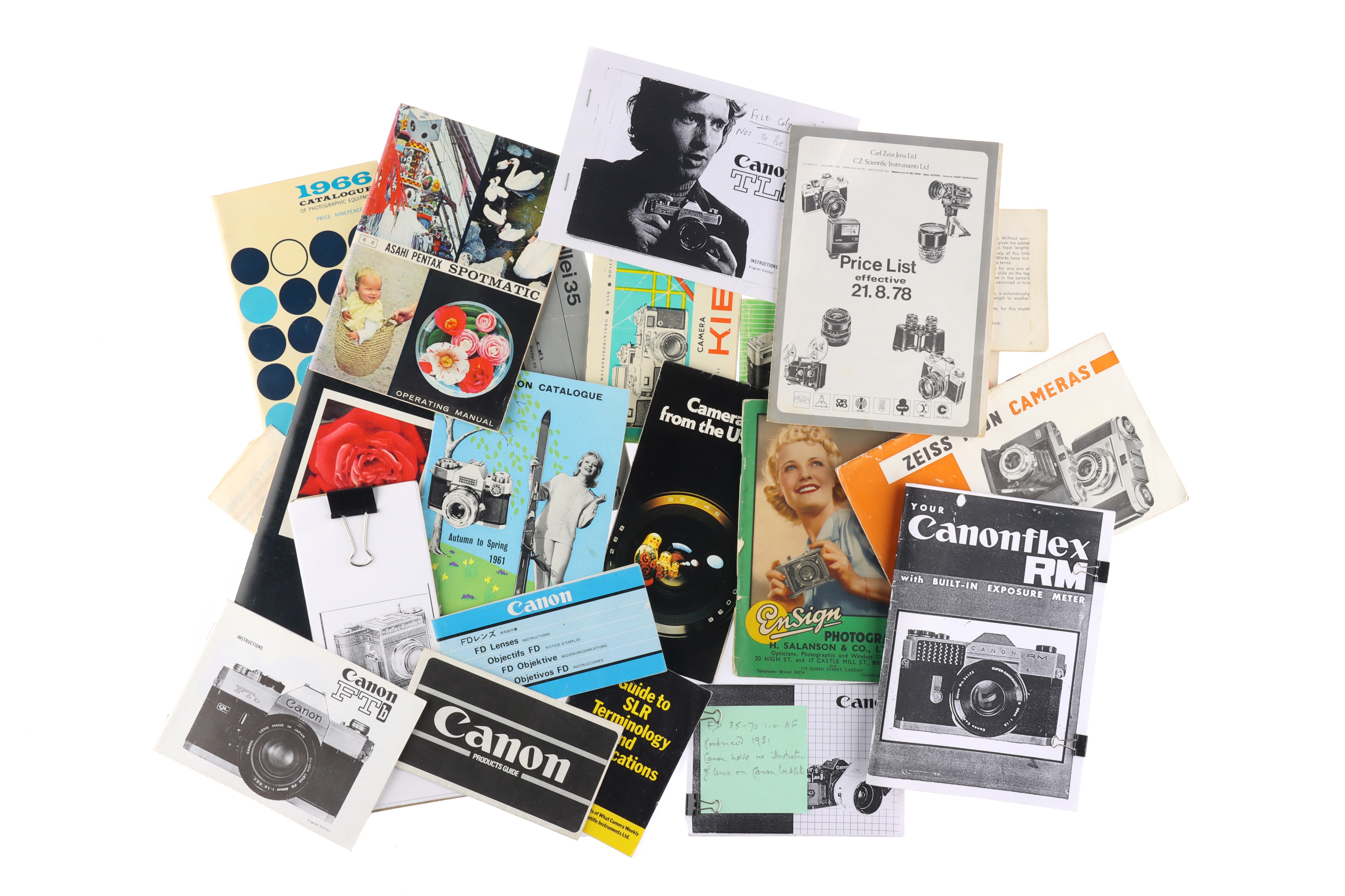 A Good Selection of Camera Manuals & Literature,