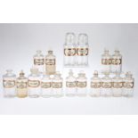 Large Collection of Clear Chemist Bottles,