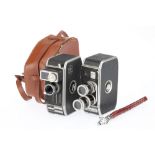 Two Paillard Bolex 8mm Cine Movie Cameras