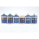 A Collection of Medium Ceramic Apothecary Chemist Jars,