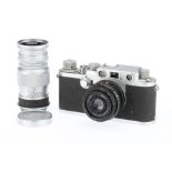 A Leica IIIf Rangefinder Camera,