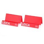 Two Leitz Leica Retail Display Camera Stands