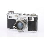 A Zeiss Ikon Contax II 35mm Rangefinder Camera