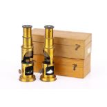 Two French Drum Microscopes,