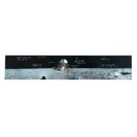 Edgar Mitchell Signed and Annotated Apollo 11 Panoramic Lunar Surface Photograph