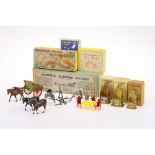 Britains, F.G. Taylor and Crescent boxed farm and zoo items comprising 6F General Purpose plough,