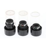 A Set of Three Carl Zeiss Luminar Microscope Objective Lenses,