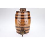 Large Locking Salt Glaze Doulton Whisky Jar,