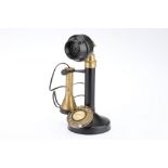 An Unmarked Candlestick Style Telephone Set,