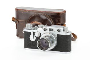 A Leitz Leica IIIf 35mm Rangefinder Camera,