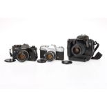 Three Canon 35mm SLR Cameras