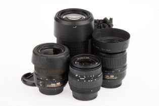 A Selection of Nikon Nikkor DX DSLR Lenses
