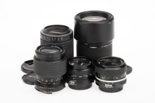 A Nikon Nikkor f/2.8 35mm Lens and Other Lenses