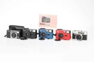 A Selection of Konica Pop and Other Compact 35mm Cameras
