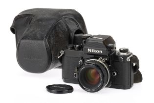 A Black Nikon F2AS Photomic 35mm SLR Camera
