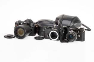 Three Nikon SLR Cameras