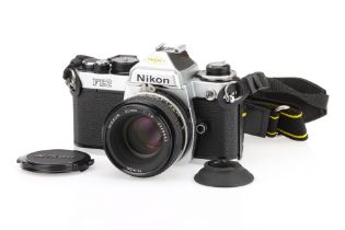 A Nikon FE2 35mm SLR Camera