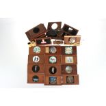 A Collection of Wooden Framed Victorian Magic Lantern Slides,